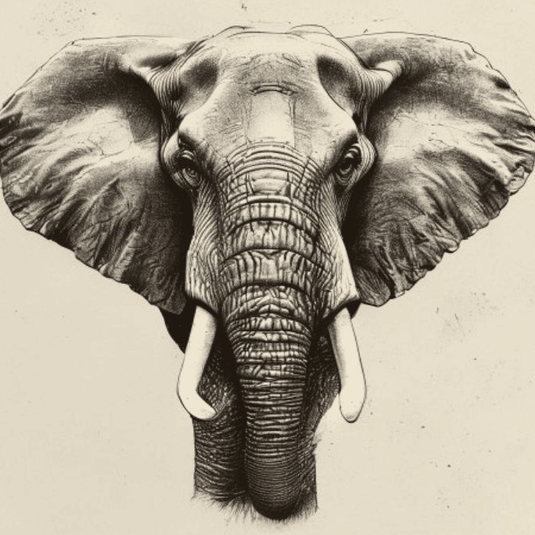Engraving of a Elephant